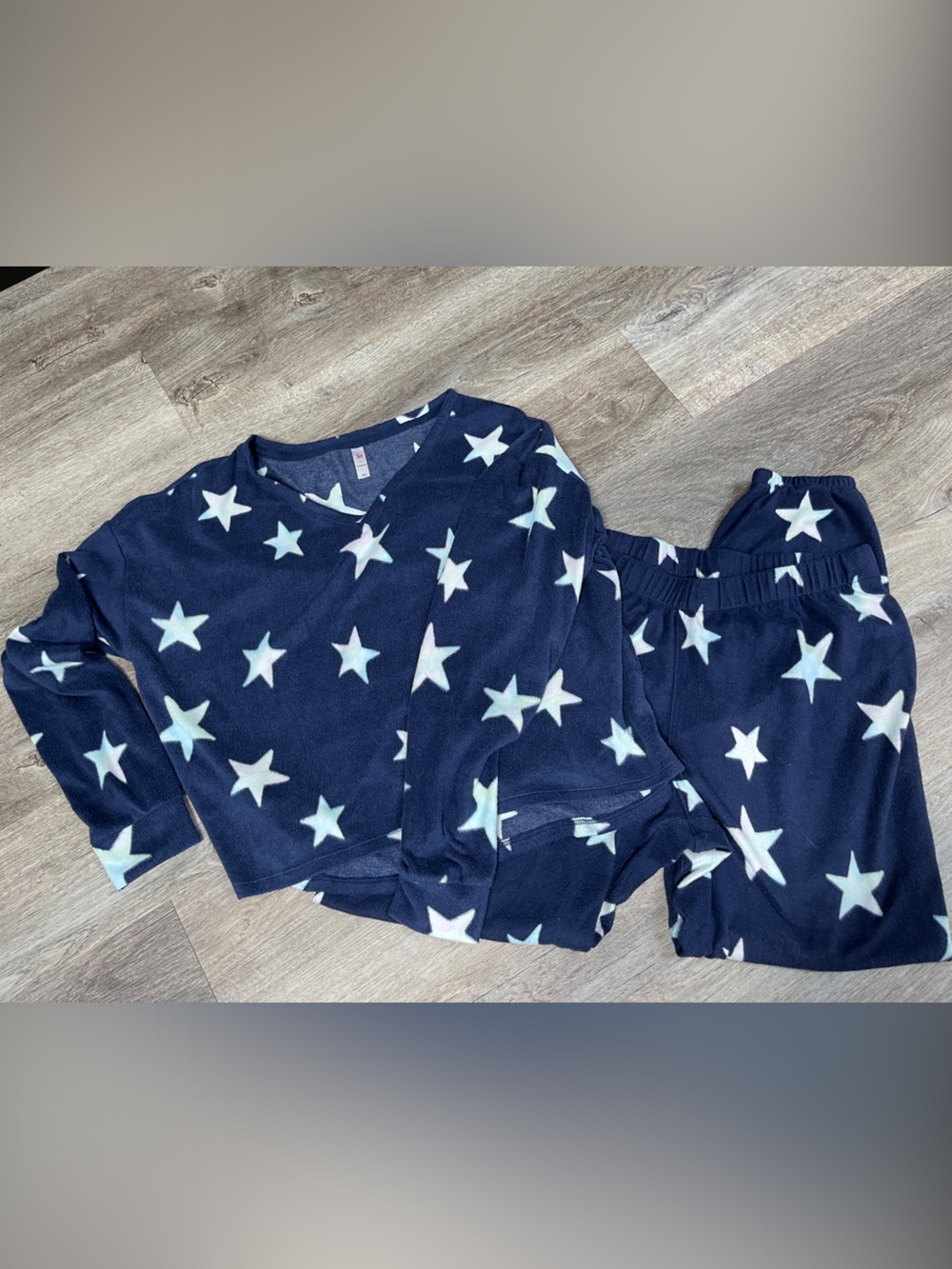 SO Navy Star Print Pajama Set - White Stars